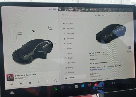 2019 Tesla Model 3 from USA, damaged, VIN 5YJ3E1EA8KF361695